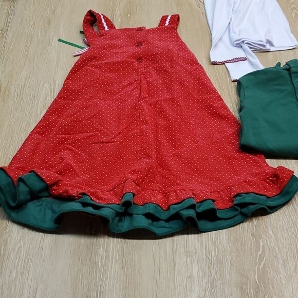 Girl's Rare Too!  Candy cane overall dress - Picture 9 of 10